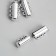 Flasp Magnetic Three -row Metal Silver 0.6x2.1 cm