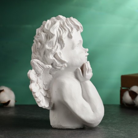 The figure "Angel is lying" white, 21x10x20cm-3