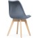 Wooden stool Bonuss array of beech/velor, natural/blue 50x56x82 cm