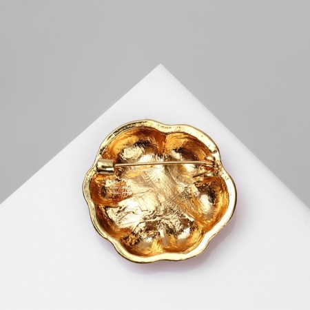 Brooch "Tomato", red-green color in gold-1