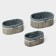 A set of handmade interior baskets LadOM, oval, 3 pcs, size: 20 × 11 × 9 cm, 23 × 15 × 10 cm, 28 × 19 × 11 cm