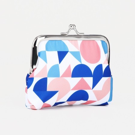 Women's wallet on farmar, blue/pink color