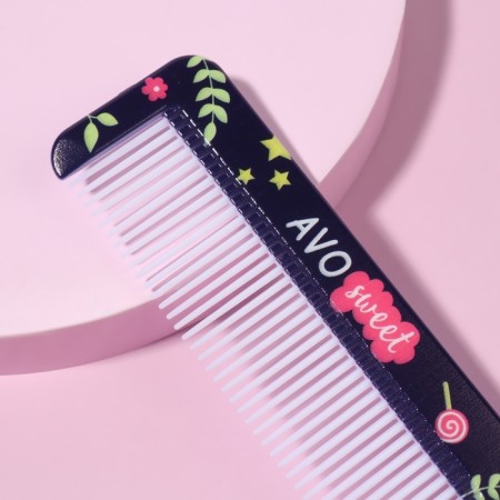 Avocado comb, with a pen, curly, 14.7 × 3.7, multi -colored-2