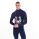 Male thermal underwear (fufaika, pants) print wolf, dark blue color, size 52