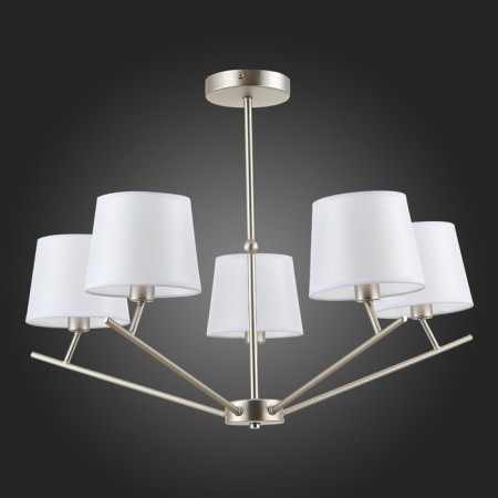 Ceiling EVOLUCE lamp. Sle300102-05. Denice. 5x40 watts, E14, 66x66x49 cm, Nickel color-4