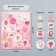 Decor for creativity cardboard "Chips and buttons. Pink" 24 pcs 13x16.5 cm