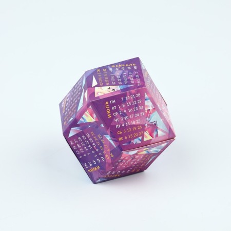 Calendar polygonal assembly rhombus "Snow Tenderness", ¶6 x 5 cm-2