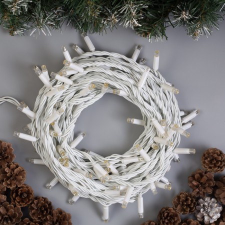 Garland "thread" 10 m, IP65, UMS, white thread, 100 LED, glow of multi, 220 V-1