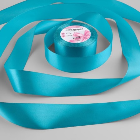Satin tape, 40 mm × 23 ± 1 m, color sea wave No. 47