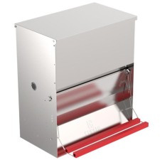 Bunker feeder for poultry at 40 kg, pedal, galvanized steel, Safeed