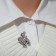 Brooch "Mice" lovers, silver color