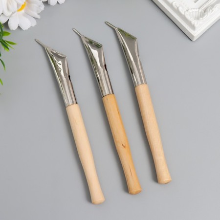 Changing wood, metal for painting on fabric in the "hot batik" set 3 pcs 18 cm