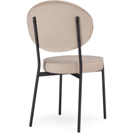 STULL OF A MARAL CARCAS Roys Metal/velor, black/beige 45x52x90 cm-2
