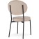 STULL OF A MARAL CARCAS Roys Metal/velor, black/beige 45x52x90 cm