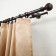 Double-rowing cornice "Era-28" with U-shina, 160 cm, d = 28 mm, color Venge Tanzani