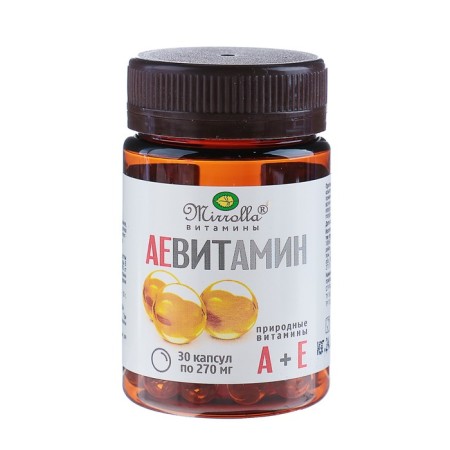 Mirrolla “Ae Vitamin” food supplement with natural vitamins, 30 capsules