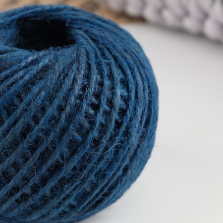 Shpagat for weaving, jute, d = 3 mm, 50 m, color blue mix-1