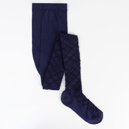 Pantyhouses are children's openwork, dark blue color, height 134-140 cm