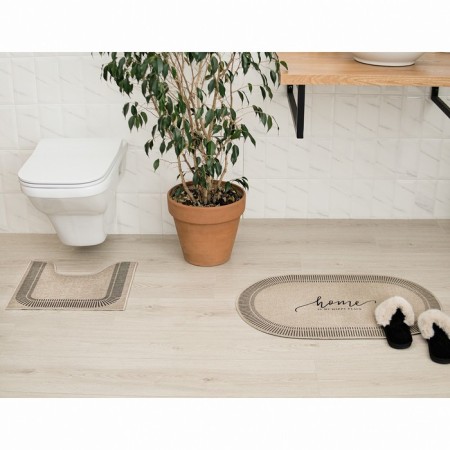 A set of bathroom rugs Ethel "Happy Place" 2 pcs, 48x78 cm, 40x45 cm-9
