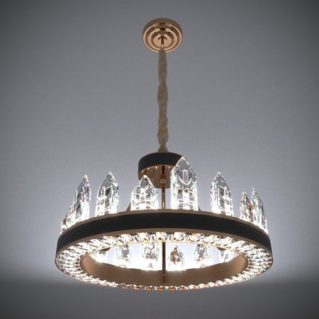 Crystal chandelier LED 50W 3000K black and gold 50x50x35-155 cm Bayerlux-3