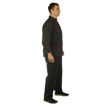 The suit of the chef is smooth-colored, Tisi, p. 56-58, black color-1