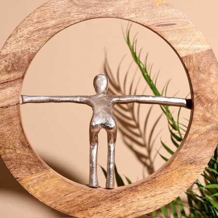 Interior souvenir in the wooden ring "Moment" 30x8x33 cm-3