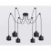 Lightwood LOOF LOFT AMBRELLA LIGHT, TraDITIONAL, TR8132, 6HE27, Black Color Black