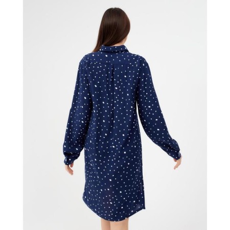 Shirt (shirt) female kaftan “peas”, blue color, size 44-46-3