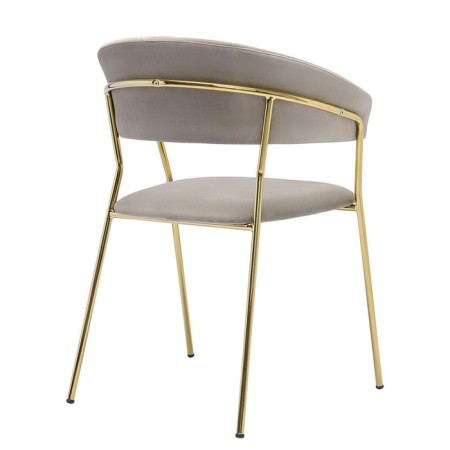 Stefany chair, 515 × 600 × 785 mm, velor, gray color-9