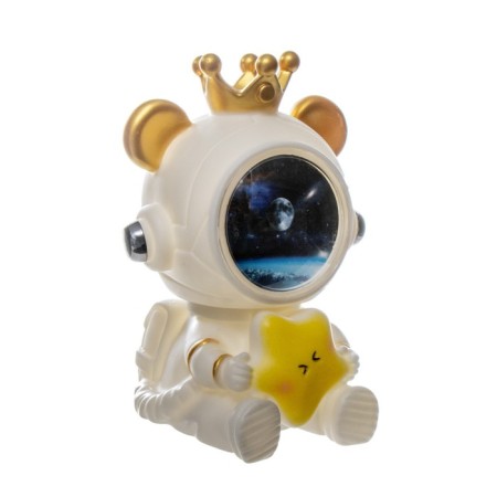 Night-wound-wound bear with a star Led usb white 12x12x16.5 cm Risalux-21