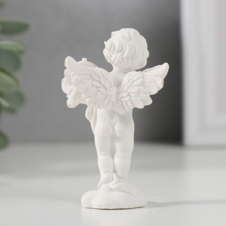 Polystone souvenir "Angel with a bell" 7x4.5x3 cm-2