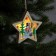Christmas tree toy "Star with a snowman", from batteries, glow warm white