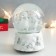Souvenir Polystone Water Ball Music "Snowmen with skates" White from silver. 11.5x11.5x14 cm