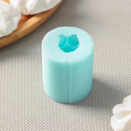 Silicone Mold “Bear in a blouse-mini”, 3.1 × 2.8 cm, height 4.1 cm, turquoise color-1