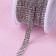 Chain with rows, 3 rows, metal, glass, 6 mm, 4.5 ± 0.5 m, silver color