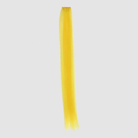 Local lock, straight hair, clock, 50 cm, 5 g, yellow color-4