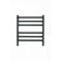 Electric towel Grois Bruno, 500x600 mm, 6 crossbars, lower, black
