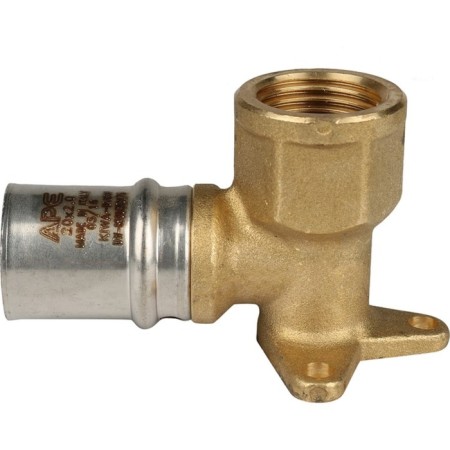 STOUT SFP-0018-001220, 1/2 "x 20 mm, wall, fastening, short, brass-1