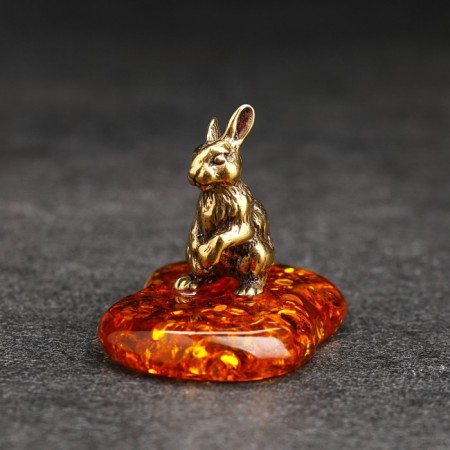 Souvenir "Fluffy Rabbit", Brass, 2.3x1.1x1.4 cm