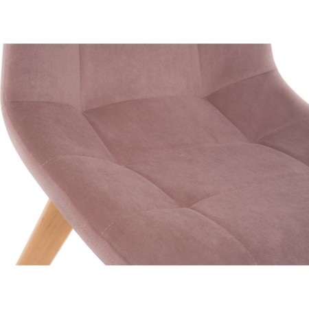 Wooden stool Filip an array of beech/velor, natural/light violet 46x53x83 cm-6