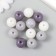 Plastic beads "from white to gray" glossy set 25 grams mix d = 1.6 cm