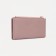 Women's wallet on the button, pink color