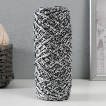 Knitting cord 35% cotton, 65% polypropylene 3 mm 85m/160 ± 10 g (black/white)