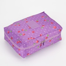Cosmetic bag 2 parts with lightning, lilac color