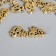 Connector for creativity plastic "Princess" gold with rhinestones 1.4x4.0.3 cm