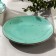 Porcelain plate flat dots menta, d = 16.5 cm, turquoise color