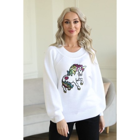 Female sweatshirt, size 44, white color-12