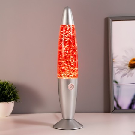 Lava-lamp metal, glass, wax "Lava. Ebrastis" E14 25-35W gold 34x8.5x8.5 cm Risalux