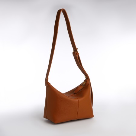 Bag Women's Cross-Bodi with a zipper, Orange color-3