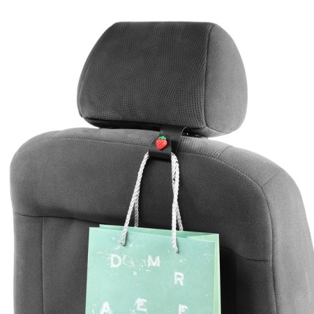 Hook on the headrest "strawberries", black-1